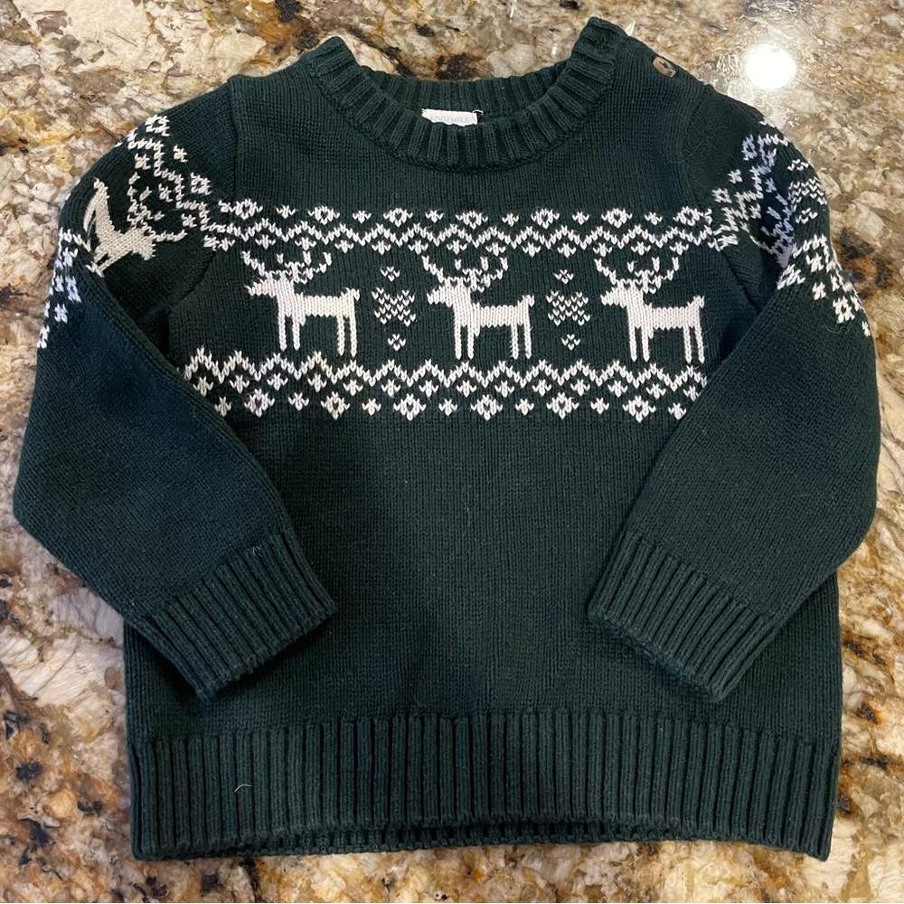 Toddler boy reindeer Christmas sweater